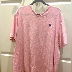 Pink Men’s Polo V-Neck T-Shirt